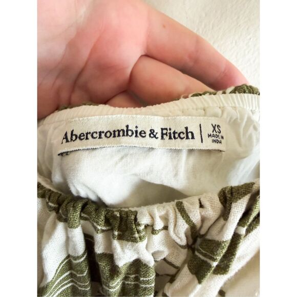 Abercrombie & Fitch Linen Puff Strap Babydoll Mini Dress Size XS - Picture 5 of 6